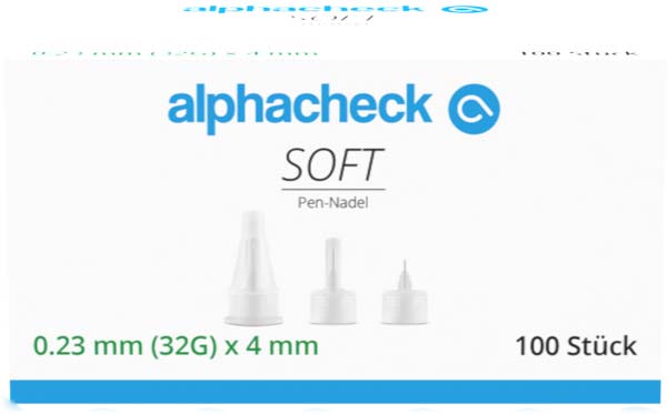 ALPHACHECK soft Pen-Nadeln 32 Gx4 mm