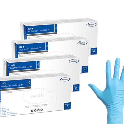 Maimed Nitril Handschuhe PF Extra Lang