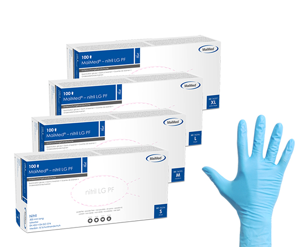 Maimed Nitril Handschuhe PF Extra Lang